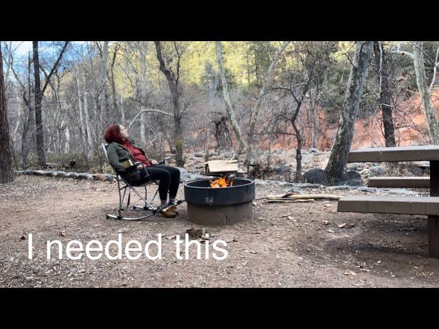 Living in my car | Sedona AZ | Campfire, eggs and bacon #gratitude #solotravel #carcamping #nomad