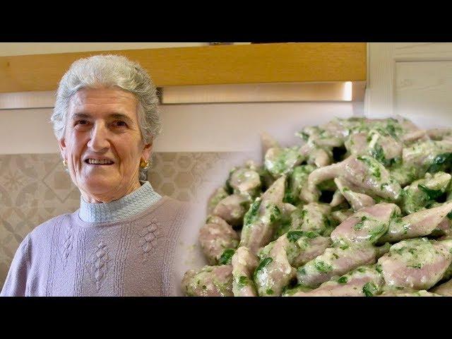 Pasta Grannies love Cicci's chestnut trofie with parsley pesto!