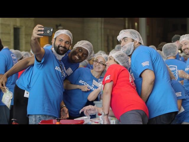 Accenture Employees Packed and Donated 100,000 Meals