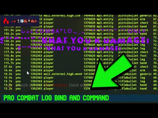 New pro combatlog command and bind in rust.