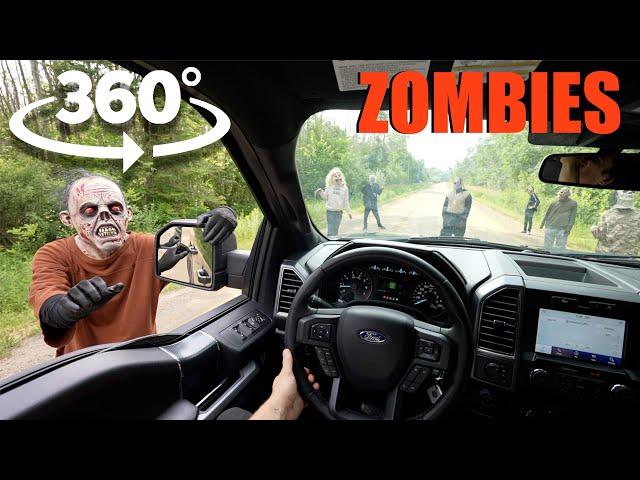 Scary Zombie Apocalypse 360° camera experience (Massive Zombie Horde blocks Road)