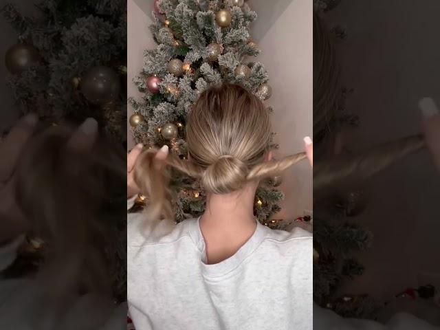 60 Second Low Bun! Easy Hairstyle! #lowbun #shorts #messybun