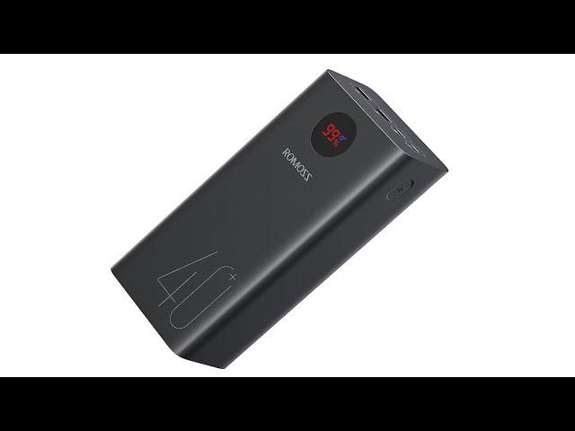 Review: ROMOSS 40000mAh Power Bank, 18W PD&QC USB C Fast Charge Battery Pack, 3 Outputs and 2 Inputs