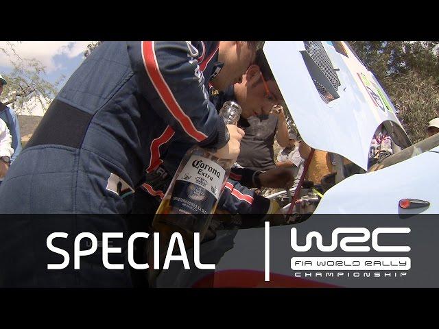 Rally Guanajuato México 2014/ Neuville using Corona beer as cooling liquid...