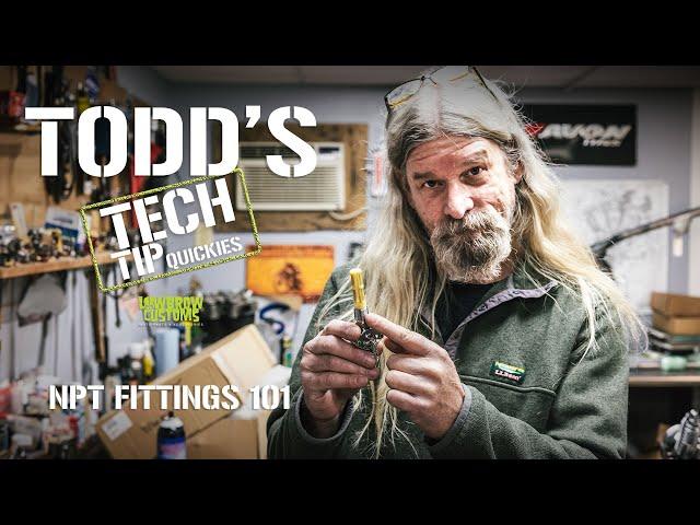 Todd's Tech Tip Quickies - NPT Fittings 101 - Motorcycle Fuel Valves, Hose Barb Fittings, and Plugs