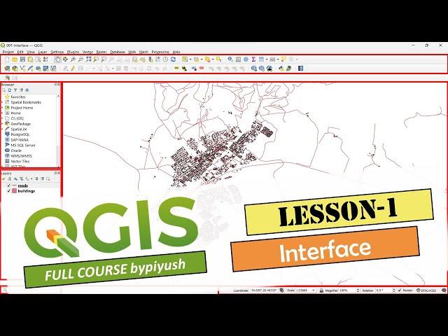 QGIS Tutorials-Beginner to Advance-Lesson-1: Interface Overview