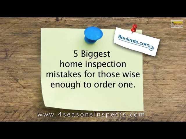 5 Mistakes in Home Inspections- 4 Seasons Home Inspections