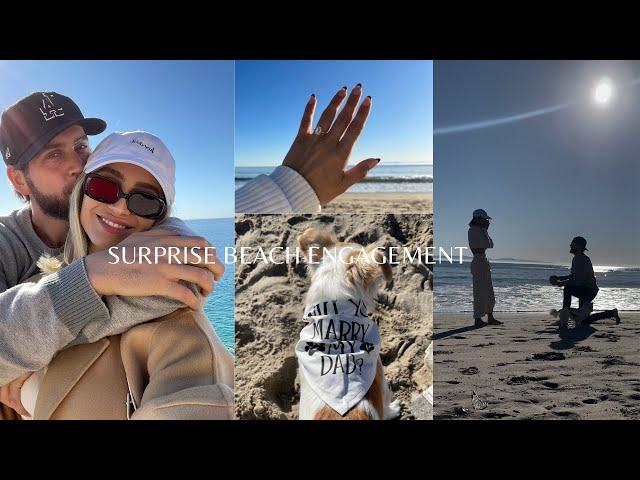 THE CUTEST BEACH ENGAGEMENT PROPOSAL AT ROSEWOOD MIRAMAR IN SANTA BARBARA CALIFORNIA