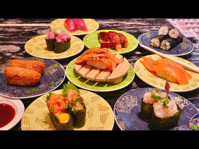 BEST conveyor belt SUSHI in TOKYO (if you're on a budget) | LOCAL Japanese food in Tokyo + TONKATSU