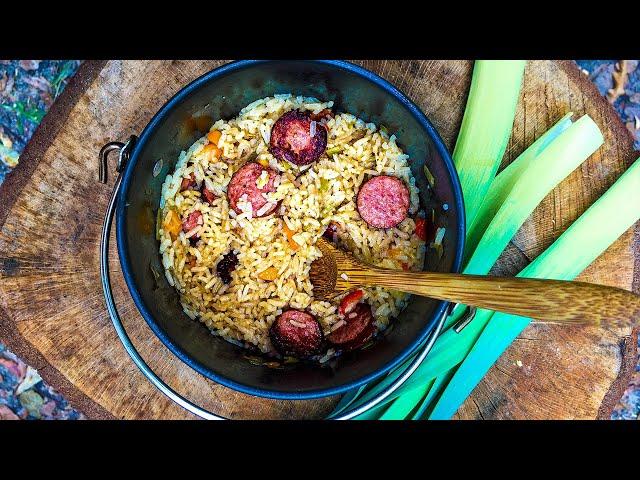 Sausage Rice | Bushcraft Cooking Recipe