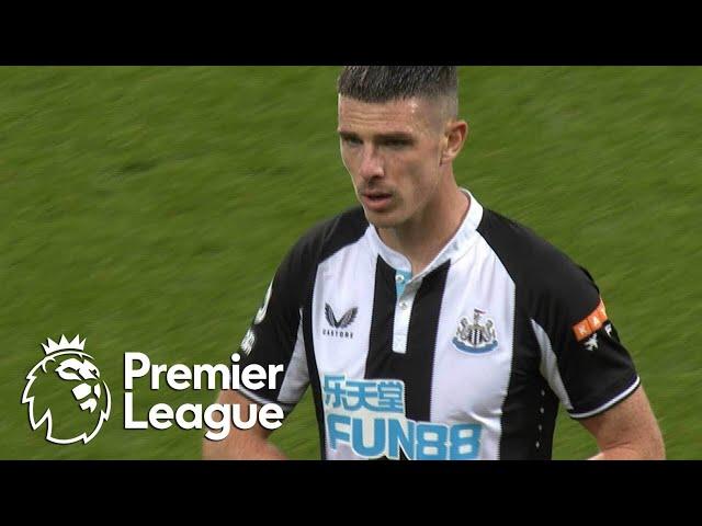 Ciaran Clark gets straight red card for Teemu Pukki challenge | Premier League | NBC Sports