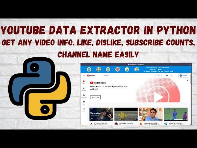 Youtube Data Api Tutorial | Extract Youtube Data From Any Video | Software -2020- PYTHON