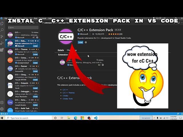 How To Install C C++ Extension Pack  in Visual Studio Code || By BDM Captain