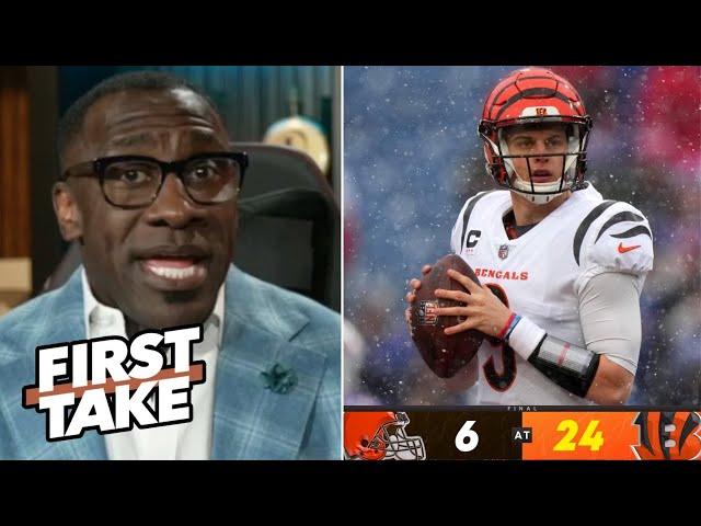 FIRST TAKE | Joe Burrow is an all-time great - Shannon on Bengals' playoff hopes after win vs Browns