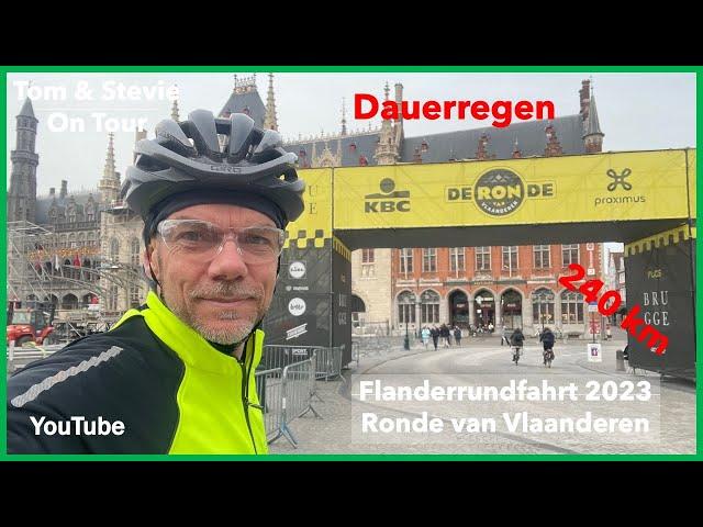 Tom fährt die Flandernrundfahrt 2023 im Dauerregen