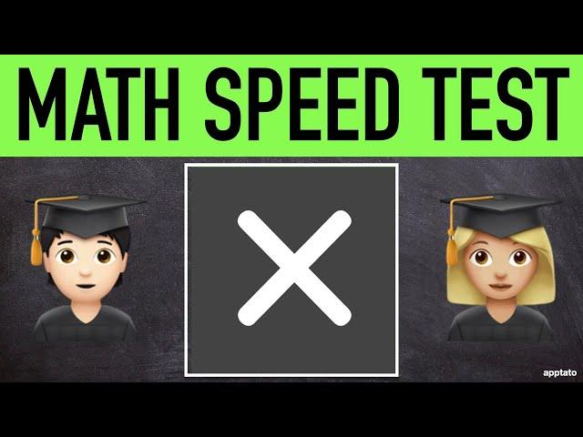 Multiplication  Math Speed Test (25 Problems) - Human Calculator Mental Maths Multiply Drill