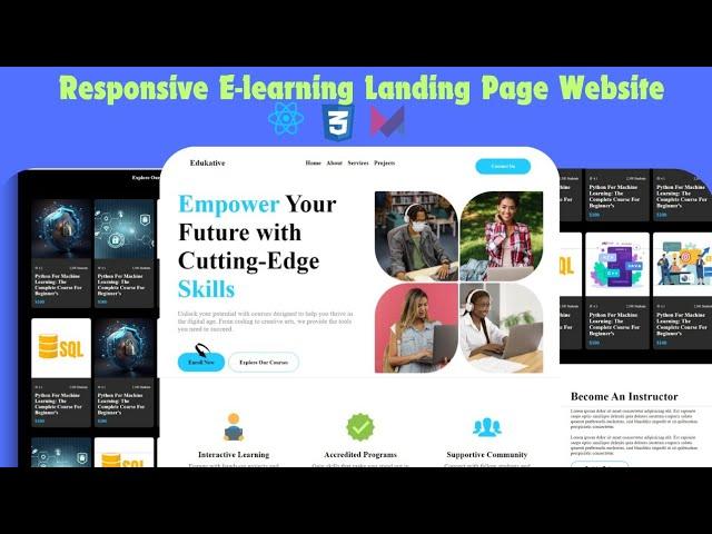 Build And Deploy A Responsive E-learning Website With React JS And Framer Motion