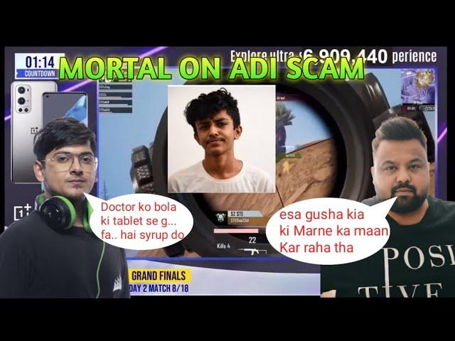 Mortal Revealed Adi Scam With S8UL Members| Goldy Bhai Angry On Adi | #mortal #soul #s8ul #prank