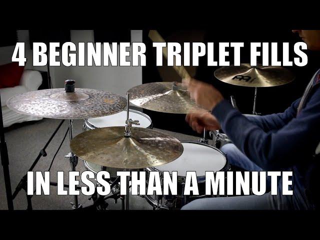 4 Beginner Triplet Fills in less than a Minute - Daily Drum Lesson