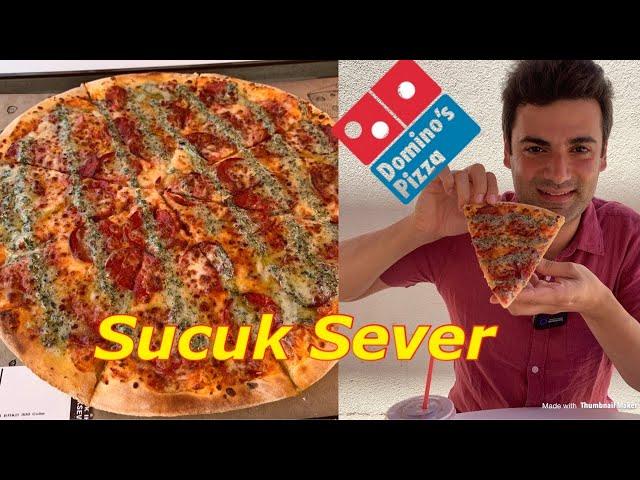 EVDE DOMİNOS SARIMSAK SOSLU SUCUK SEVER PİZZA TARİFİ!!!