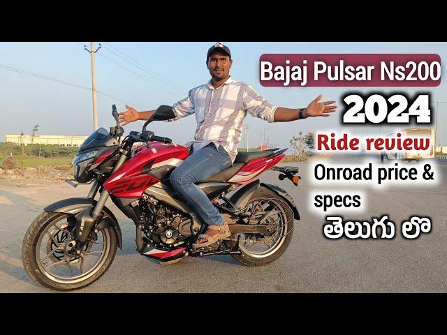 2024 Bajaj pulsar Ns 200 Ride review on road price mileage specifications telugu review