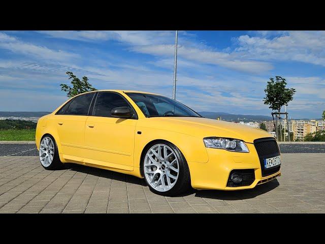 Modified 2006 Audi S4 Imola Yellow for sale.