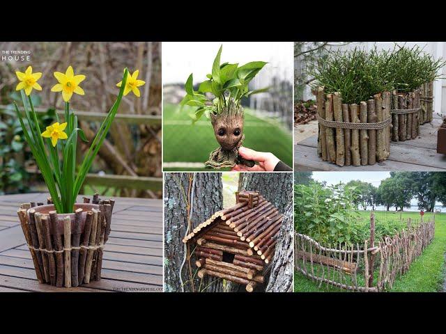 34+ Cheap And Easy DIY Home And Garden Projects Using Sticks And Twigs | DIY Gardening