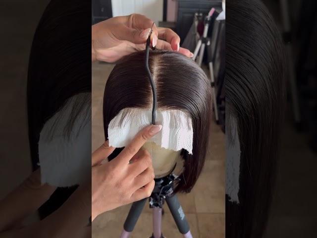 Quick Tip  When it comes to cleaning up the part use a dark brown tati hair  #rawhair #lacewigs