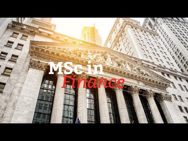 MSc in Finance: the right future for you