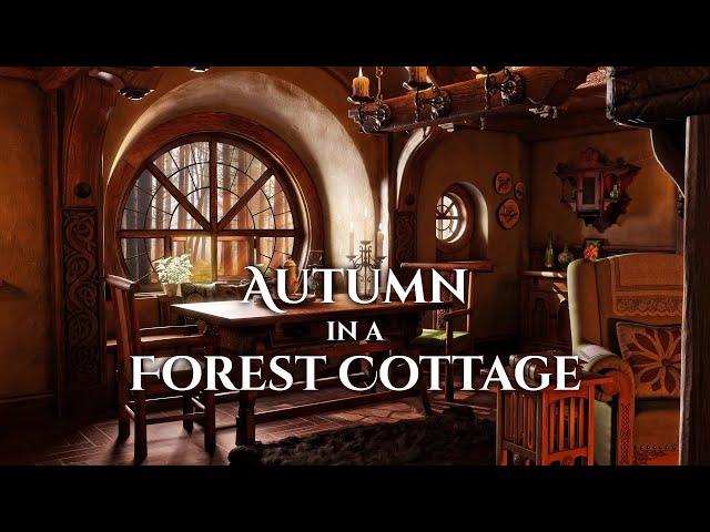 Autumn in a Cozy Forest Cottage Ambience and Music