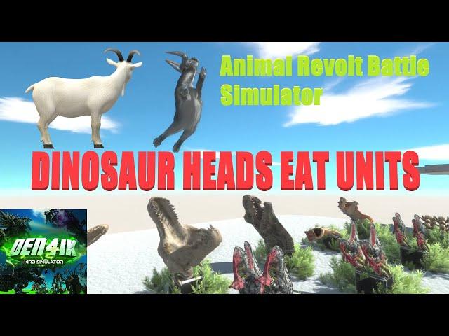 DINOSAUR HEADS EAT UNITS - Animal Revolt Battle Simulator - Den4ik-ARBSimulator