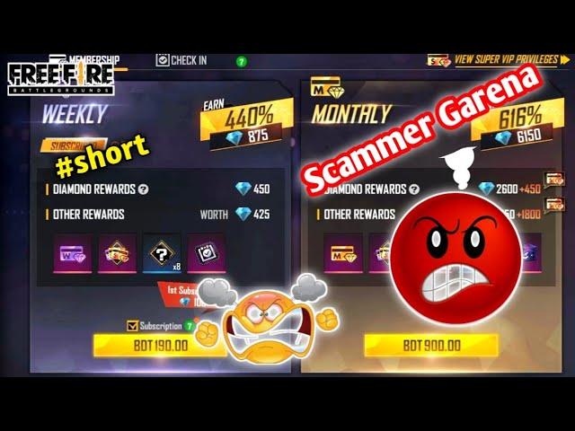 Free Fire Weekly Membership Diamond After Update - Garena Cheat With Us Full Proof #shorts #short