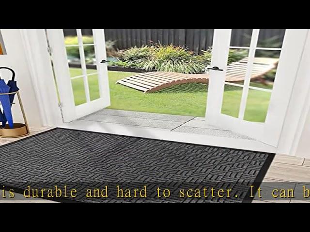 Mibao Outdoor Mat, Doormat Outdoor Entrance, Heavy Duty Large Door Mat Outdoor Rugs, Easy Clean Gar