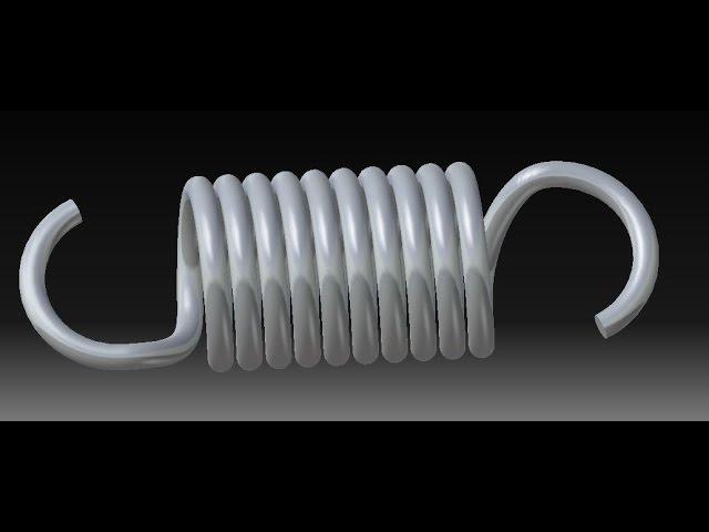 Tension spring (hook spring) in CATIA