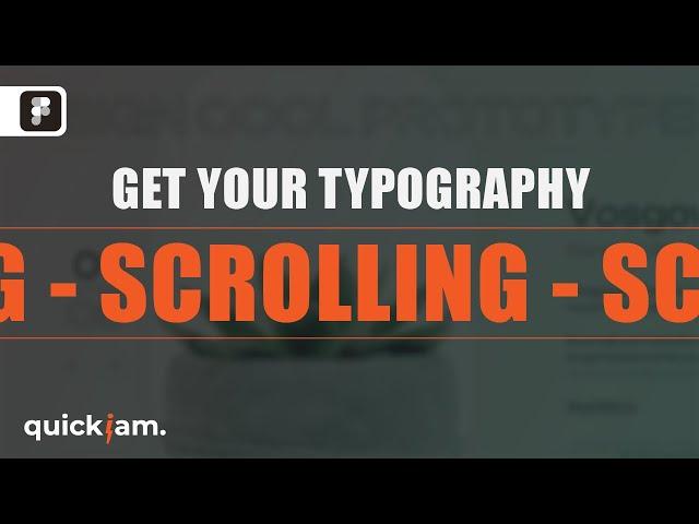 Marquee/Scrolling Text Animation in Figma | QuickJam