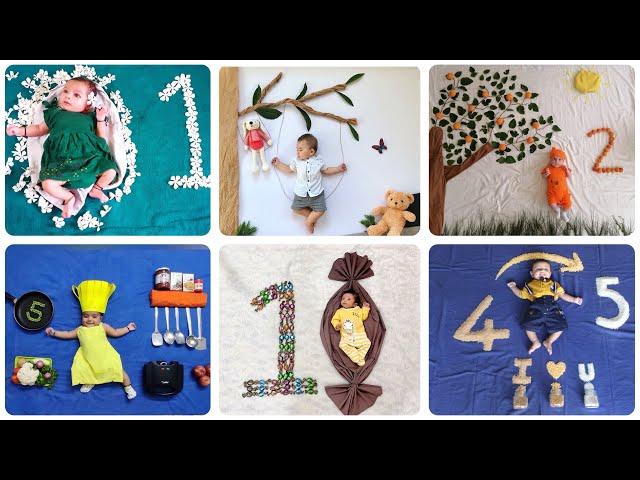 Baby photoshoot ideas| baby monthly photoshoot ideas| monthly baby photoshoot ideas at home