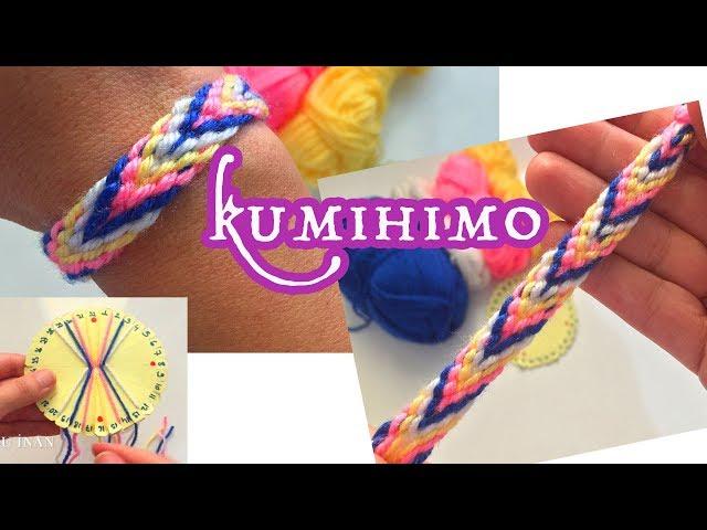 How to Make a Kumihimo Friendship Bracelet ( Flat Chevron Pattern )