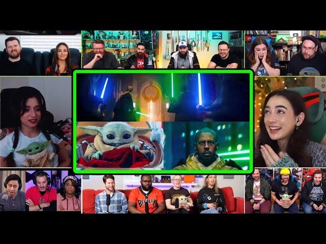 Youtubers React To GROGU REMEMBER ORDER 66 | The Mandalorian S3 Ep 4 Order 66 Reaction Mashup