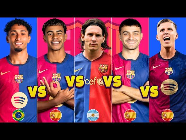 Comparison: Lionel Messi vs Lamine Yamal, Raphinha, Pedri, Dani Olmo | Goat vs Junior