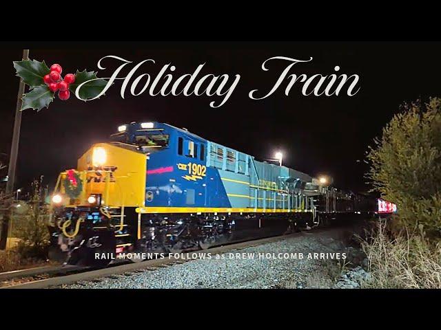 CSX Holiday Train in Erwin, TN, Unicoi County. Drew Holcomb arrives with the CSX Holiday Train Event