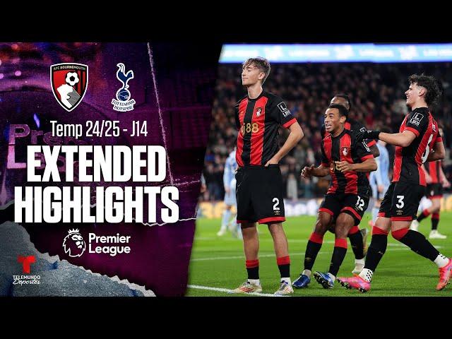 Bournemouth vs. Tottenham | Highlights Premier League | Jornada 14 | Telemundo Deportes