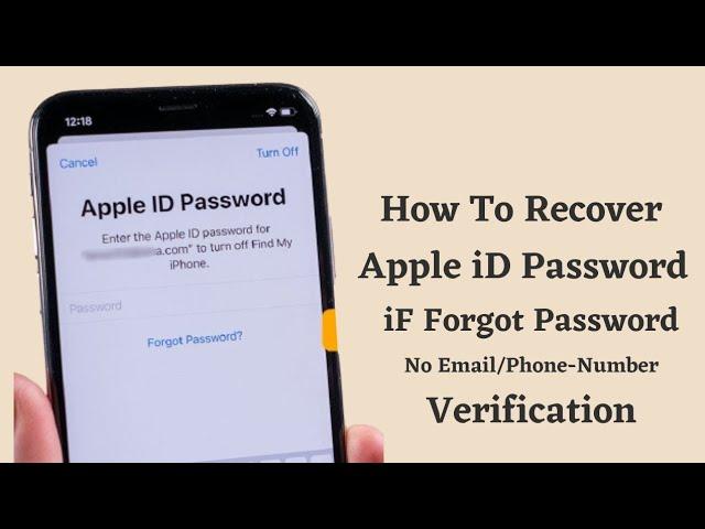 How To Recover Apple iD Password ! Recover Apple iD Passwod iF Forgot Password Email & Number [2023]