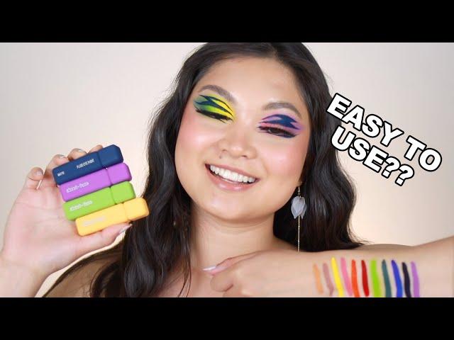 TRYING ABOUT FACE MATTE FLUID EYE PAINT | SWATCHES & REVIEW