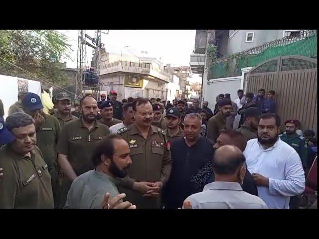 Visit of DPO Jhelum to Pindaddan KhanVisiting the procession routes,