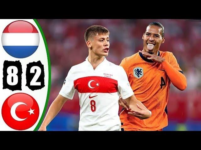 Netherlands vs Turkey 8 - 2 Highlights & All Goals   Euro 2024