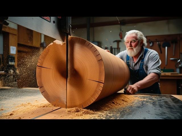 Watch & Be Amazed! Curved Elegance: A 70-Year-Old Craftsman's Journey to Create Round Coffee Table