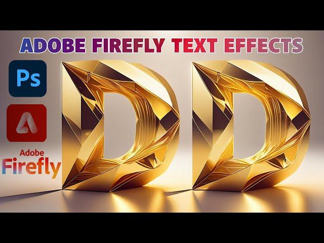 Adobe Firefly Text Golden | Trending Text Effect Tutorial | Adobe Firefly Tutorial