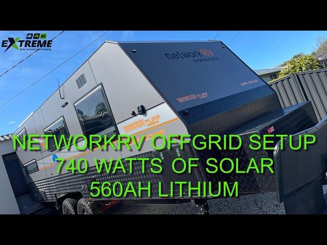 NetworkRV Offgrid 560a/h lithium, 740watt solar, runs the air conditioning, microwave and more…