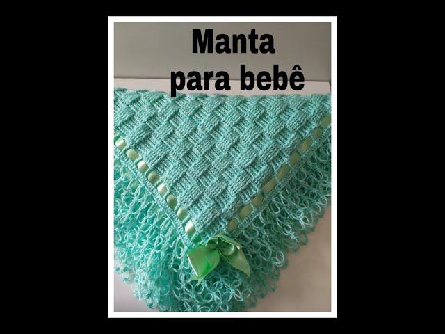 Manta em Crochê para bebê passo a passo #mantadebebe#crochê #crocheiniciante#siteaprendendocroche