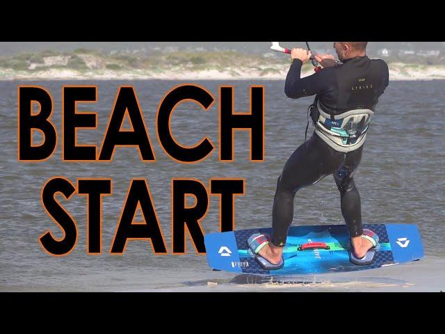 Beach Start (twintip, kitesurf tutorial)